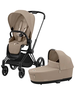 Детская коляска Priam IV Matt Black 2в1 Cozy Beige Cybex