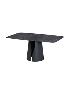Стол овальный GIO 160, керамика матовая, черная Top concept