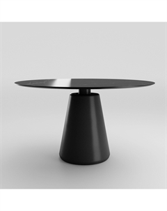 Стол круглый Ikon 120, керамика глянцевая, черная Top concept