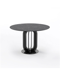 Стол круглый Capri 100, керамика черная Top concept
