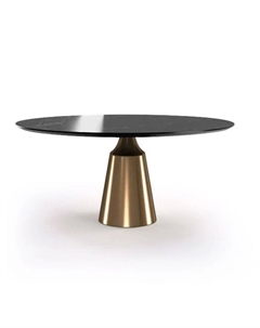Стол круглый Lucas 120, керамика глянцевая, черная Top concept