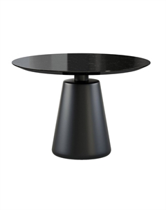 Стол круглый Ikon 100, керамика глянцевая, черная Top concept