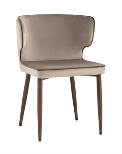 Стул Матео с кантом велюр шампань ножки дерево Stool group