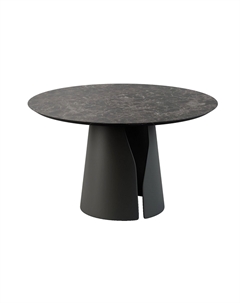 Стол круглый Giano 120, керамика черная Top concept