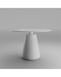 Стол круглый Ikon 100, керамика матовая, белая Top concept