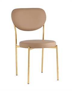 Стул Барбара NEW экокожа бежевая золотые ножки Stool group