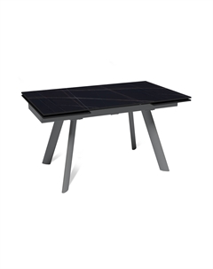 Стол раскладной Stone (140+40+40), керамика матовая Black Gold Top concept