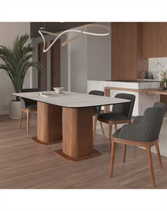 Стол прямоугольный Denver 270, керамика матовая, две опоры дерево Top concept