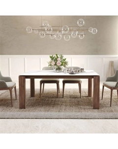 Стол обеденный Aron 180, керамика матовая белая Top concept