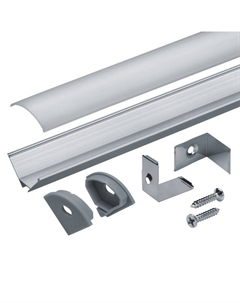 Профиль для светодиодной ленты угловой с рассеивателем 20х20х2000мм комплект серебро Navigator