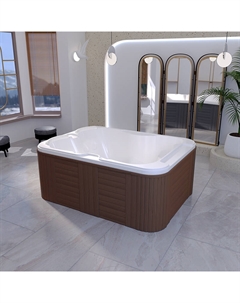 Мини-бассейн Мишель Platinum 205х155 1-30-0-0-5-051Б с гидро- и аэромассажем, белый Radomir