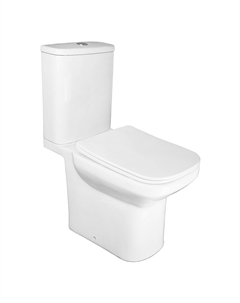 Унитаз-компакт напольный Wandy AZ-56D безободковый, с крышкой микролифт, белый Azario