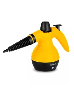Пароочиститель Kitfort КТ-9193-3 1.05 кВт, черный/желтый (КТ-9193-3)