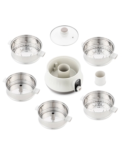 Пароварка Kitfort KT-2035, 600Вт, ярусов: 5, серый мрамор (KT-2035)