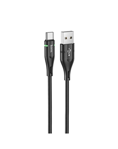 Кабель USB(Am)-USB Type-C(m), быстрая зарядка, 3А, 1.2 м, черный, HOCO Shadow U93 (6931474732170) Hoco