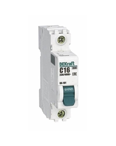 Выключатель автоматический Systeme Electric BA-101 DEKraft однополюсный (1P/1П) 25А B 4,5 кА (11104DEK) Systeme electric