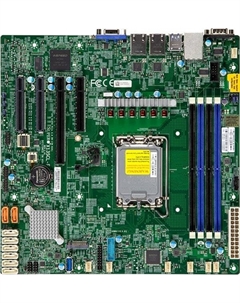 Материнская плата X13SCL-F, 1xSocket1700, iC262, 4xDDR5, 2PCI-Ex8, 1xM.2-PCI-E, 8SATA3 RAID 0/1/5/10, 2xGLAN, IPMI, 6xUSB 2.0, VGA, mATX, Bulk (MBD-X13SCL-F-B) Supermicro