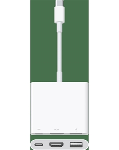 Адаптер Apple A2119 для Apple, 3840x2160 (4K), USB Type-C, белый (MUF82FE/A)