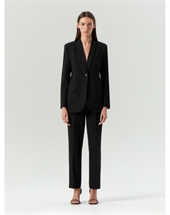 Брюки зауженного кроя с защипами Emka