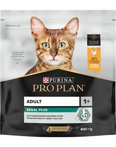 Сухой корм ® Adult Renal Plus для взрослых кошек, с высоким содержанием курицы (1,5 кг) Purina pro plan