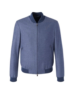 Бомбер из шелка и шерсти Corneliani