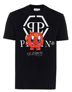 Футболка хлопковая с принтом Philipp plein