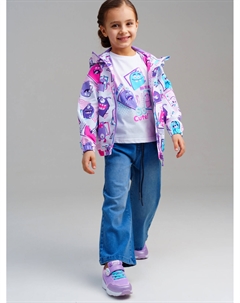 Куртка текстильная с полиуретановым покрытием для девочек (ветровка) Playtoday kids