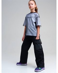 Брюки текстильные с полиуретановым покрытием для девочек Playtoday tween