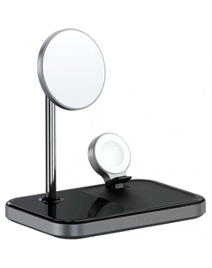 Зарядное устройство беспроводное Satechi Magnetic 3-in-1 ST-WMCS3M 20Вт, USB Type-C, чёрный/серый