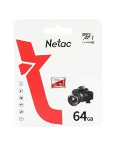 Карта памяти MicroSDXC 64GB NT02P500ECO-064G-N P500 U1/C10, bulk Netac