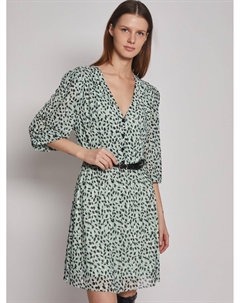 Платье с объёмными рукавами и ремнём Zolla