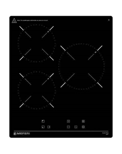 Электрическая варочная поверхность MEFERI Light MEH453BK, конфорок: 3 шт., стеклокерамика, независимая, черный Meferi