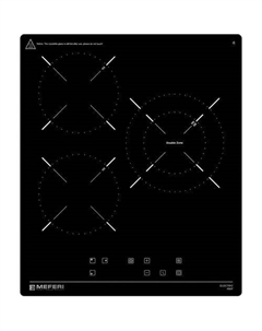 Электрическая варочная поверхность MEFERI Power MEH453BK, конфорок: 3 шт., стеклокерамика, независимая, черный Meferi