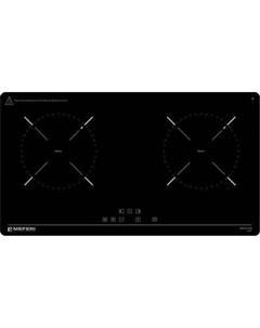 Индукционная варочная поверхность MEFERI Power MIH602BK, конфорок: 2 шт., стеклокерамика, независимая, черный Meferi