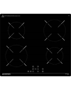 Индукционная варочная поверхность MEFERI Light MIH604BK, конфорок: 4 шт., стеклокерамика, независимая, черный Meferi