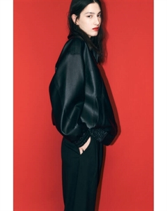 Куртка-бомбер oversize из искусственной кожи Befree