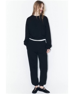 Брюки-джоггеры базовые из хлопкового футера Befree