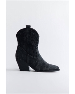 Ботинки-казаки из денима с вареным эффектом Befree