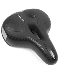 Седло комфортное c гелем, 250*200мм, с отверстием, черное, VS 67 Gel black Vinca sport