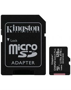 Карта памяти microSD Kingston Canvas Select Plus 128 GB + адаптер (SDCS2/128GB)