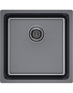 Мойка кухонная Yuni YU44-GM вороненая сталь Paulmark