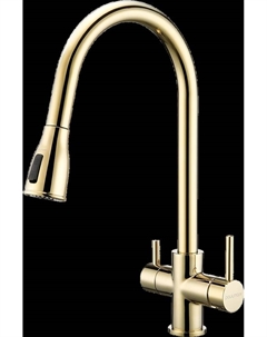 Смеситель для кухни Lange La214212-SBG светлое брашированное золото Paulmark
