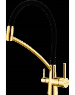 Смеситель для кухни Siegen Si213111-BG с гибким изливом, брашированное золото Paulmark