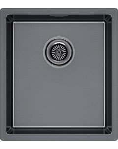 Мойка кухонная Yuni YU39-GM вороненая сталь Paulmark