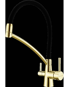 Смеситель для кухни Siegen Si213111-SBG с гибким изливом, светлое брашированное золото Paulmark