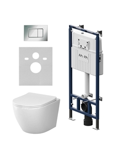 Комплект Like IS100251.801900 Aquaspin с сиденьем микролифт, кнопка смыва хром глянец Am.pm.