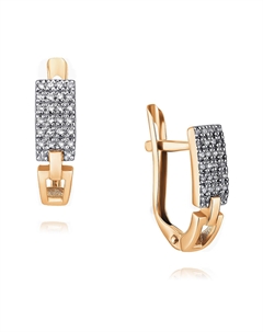 Серьги из красного золота с бриллиантами Адамас