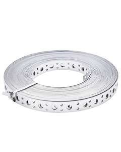 Лента перфорированная 46551, вентиляц. прямая, 1 мм, LP V, 2 см х 25 м, цинк Сибртех