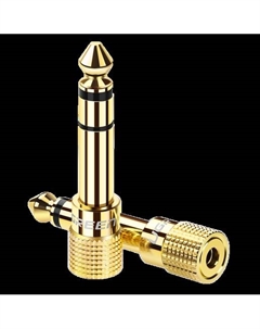 Переходник (адаптер) Jack 6.5mm(M)-Jack 3.5mm(F), золотистый (20503) Ugreen