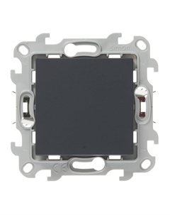 Переключатель 24 Harmonie одноклавишный встраиваемый графит с подсветкой (2420204-038) Simon